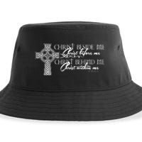 Christ Beside Me Christ Before Me Christ Behind Me Sustainable Bucket Hat