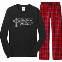 Christ Beside Me Christ Before Me Christ Behind Me Long Sleeve Pajama Set