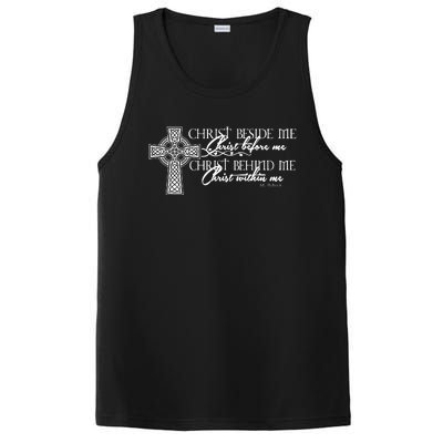 Christ Beside Me Christ Before Me Christ Behind Me PosiCharge Competitor Tank