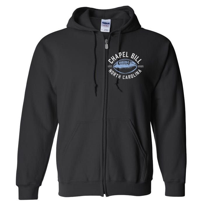 Chapel Bill Merch Vintage North Carolina Fan Merch Full Zip Hoodie