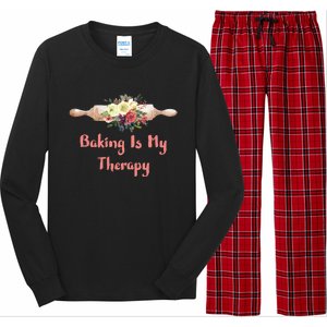 Country Baker Meaningful Gift Baking Is My Therapy Gift Long Sleeve Pajama Set