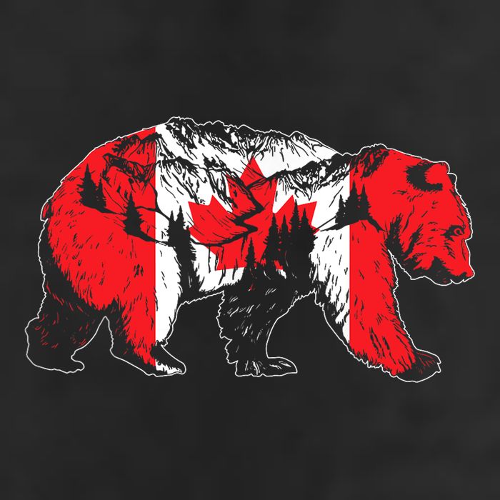 Canadian Bear & Maple Leaf Canada Flag Patriotic Adult Drive Performance Visor