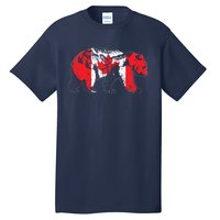 Canadian Bear & Maple Leaf Canada Flag Patriotic Tall T-Shirt