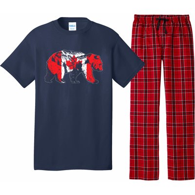 Canadian Bear & Maple Leaf Canada Flag Patriotic Pajama Set