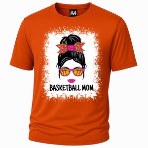 Cute Basketball Mom Messy Bun Ladies Basketball Cute Gift Cooling Performance Crew T-Shirt