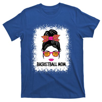 Cute Basketball Mom Messy Bun Ladies Basketball Cute Gift T-Shirt