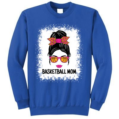 Cute Basketball Mom Messy Bun Ladies Basketball Cute Gift Tall Sweatshirt