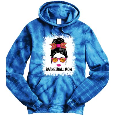 Cute Basketball Mom Messy Bun Ladies Basketball Cute Gift Tie Dye Hoodie