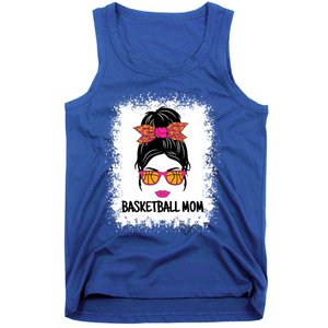 Cute Basketball Mom Messy Bun Ladies Basketball Cute Gift Tank Top