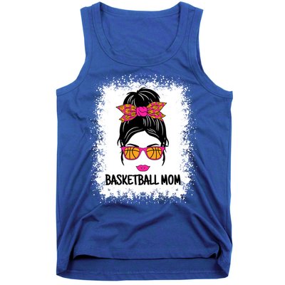 Cute Basketball Mom Messy Bun Ladies Basketball Cute Gift Tank Top