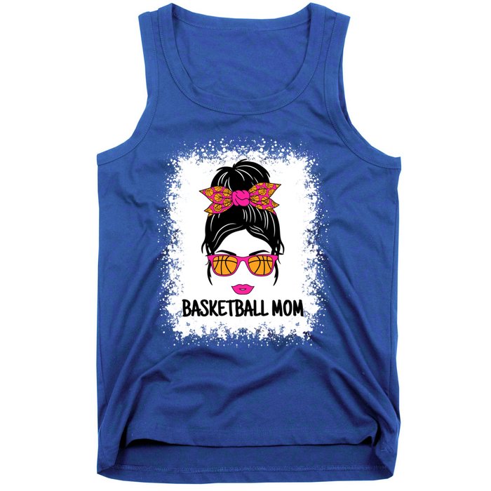 Cute Basketball Mom Messy Bun Ladies Basketball Cute Gift Tank Top