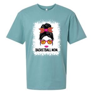 Cute Basketball Mom Messy Bun Ladies Basketball Cute Gift Sueded Cloud Jersey T-Shirt