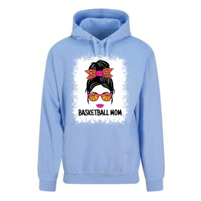 Cute Basketball Mom Messy Bun Ladies Basketball Cute Gift Unisex Surf Hoodie