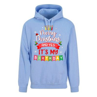 Christmas Birthday Merry Christmas And Yes ItS My Birthday Unisex Surf Hoodie