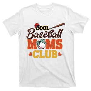 Cool Baseball Moms Club Game Day Baseball Cute Baseball Mom T-Shirt