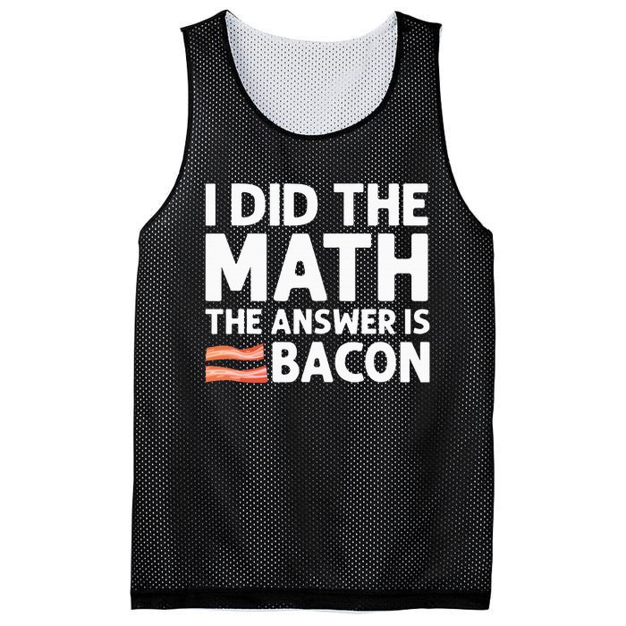 Cool Bacon Math Foodie Bacon Strips Eggs Meat Mesh Reversible Basketball Jersey Tank