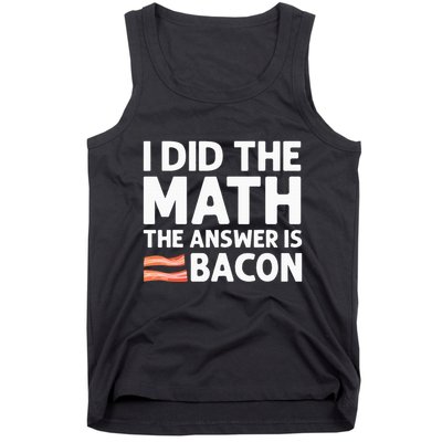 Cool Bacon Math Foodie Bacon Strips Eggs Meat Tank Top