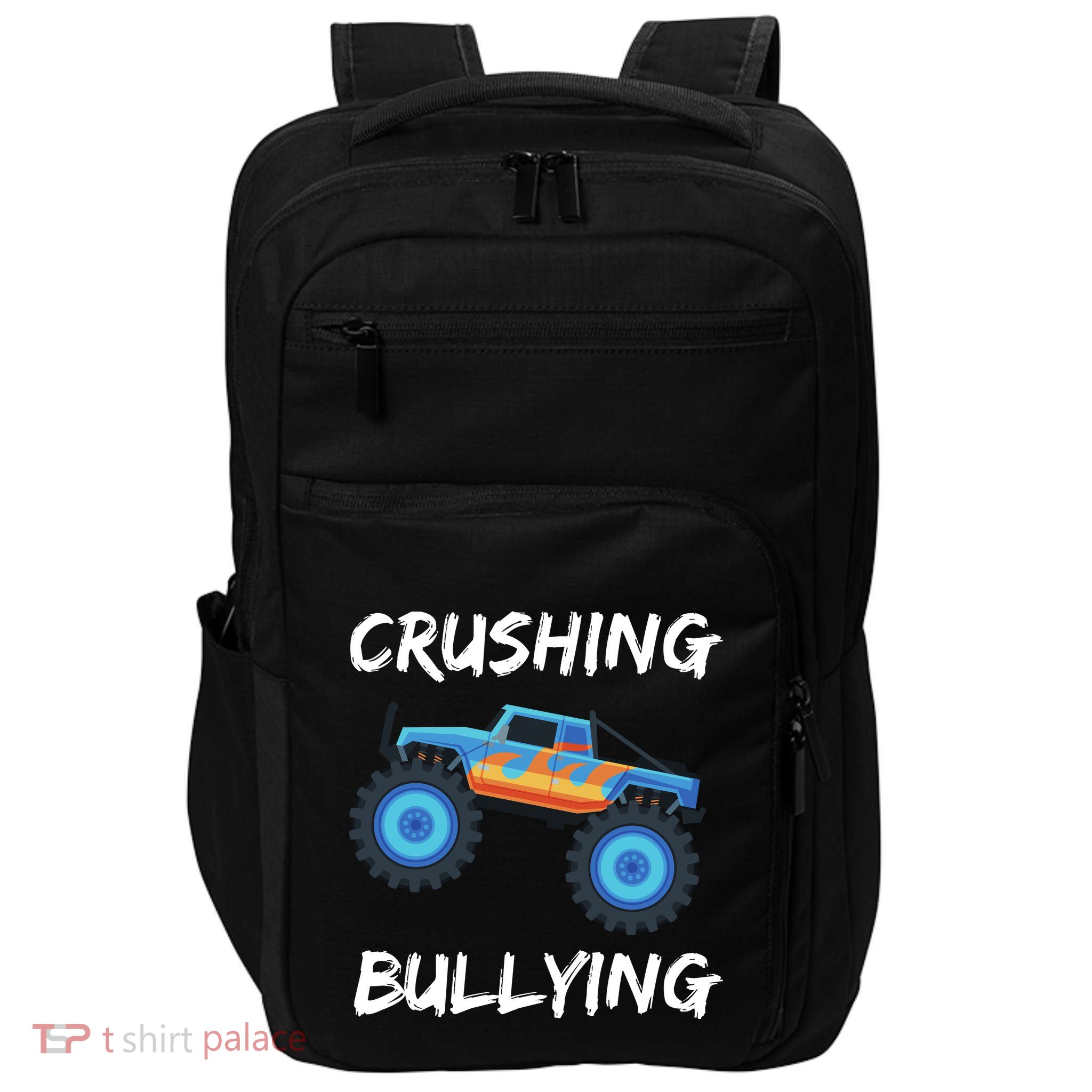 Crushing Bullying Monster Truck Anti Bully Impact Tech Backpack