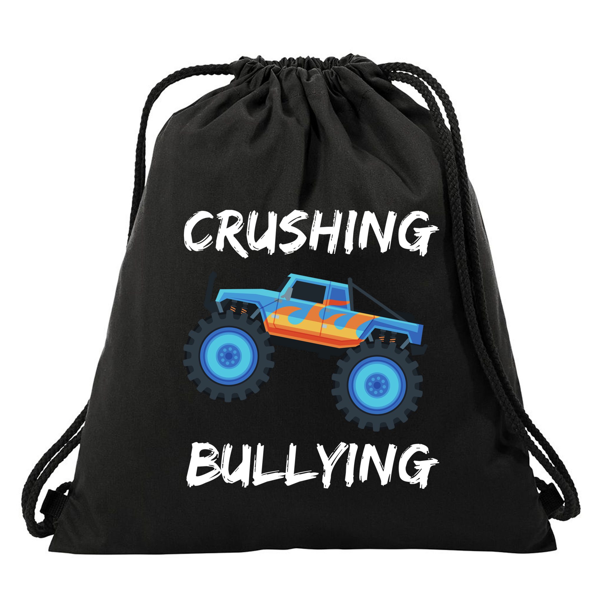 Crushing Bullying Monster Truck Anti Bully Drawstring Bag