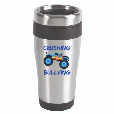Crushing Bullying Monster Truck Anti Bully 16oz Travel Tumbler