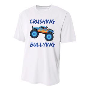 Crushing Bullying Monster Truck Anti Bully Youth Performance Sprint T-Shirt