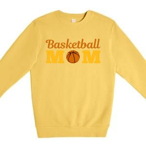 Cute Basketball Mom Novelty Sports Mother's Day Cool Gift Premium Crewneck Sweatshirt