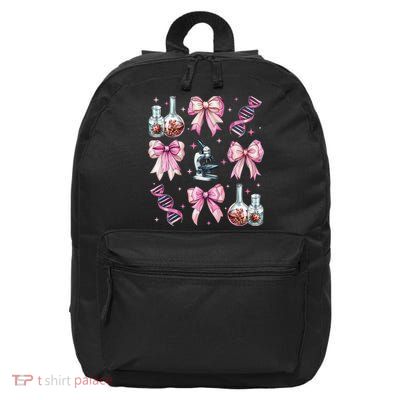 Coquette Bow Molecular Biology DNA Genes Cell Biology Girl 16 in Basic Backpack