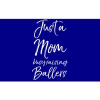 Cute Basketball Mother Gift Just A Mom Busy Raising Ballers Cool Gift Bumper Sticker