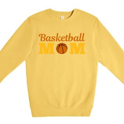 Cute Basketball Mom Novelty Sports Mother's Day Great Gift Premium Crewneck Sweatshirt