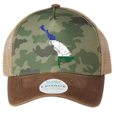 Cascadia Bioregion Map Flag Independence Distressed Legacy Tie Dye Trucker Hat