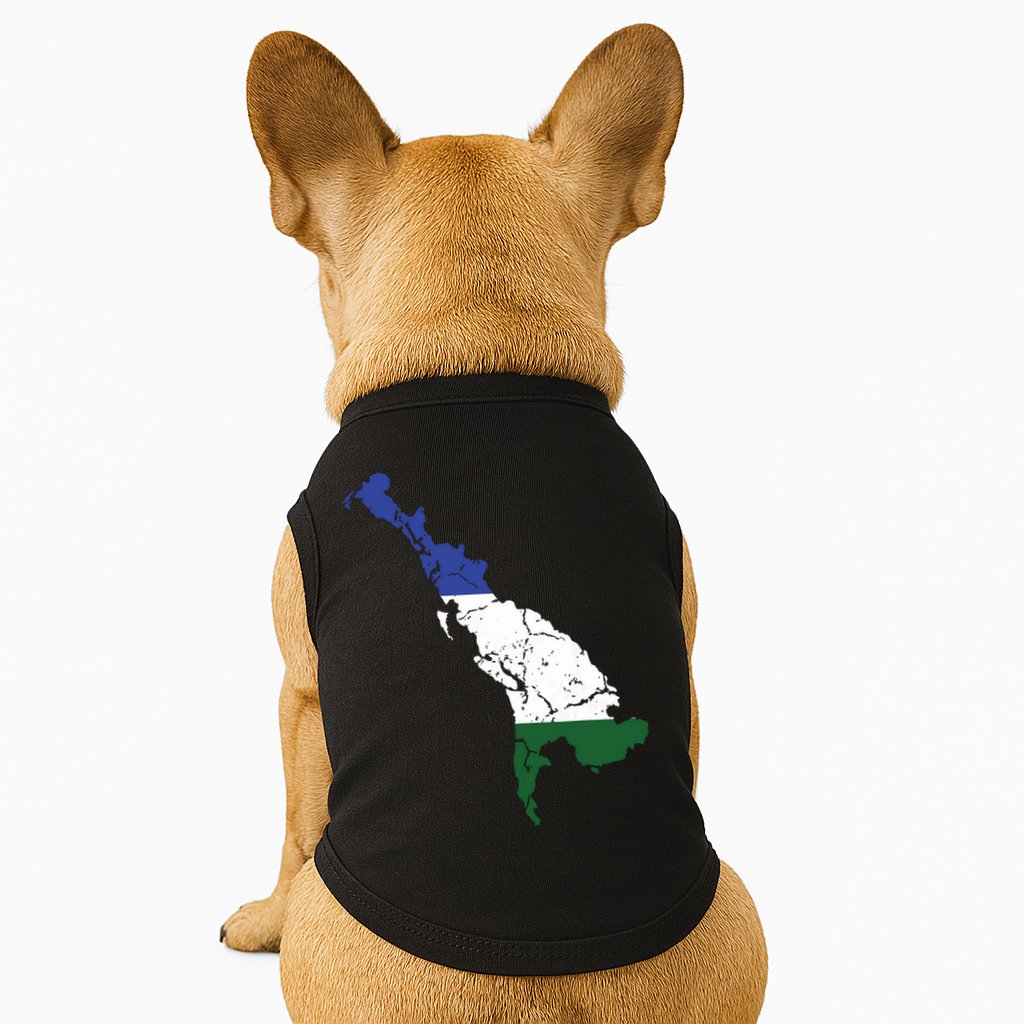 Cascadia Bioregion Map Flag Independence Distressed Doggie Tank