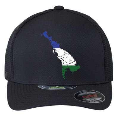 Cascadia Bioregion Map Flag Independence Distressed Flexfit Unipanel Trucker Cap