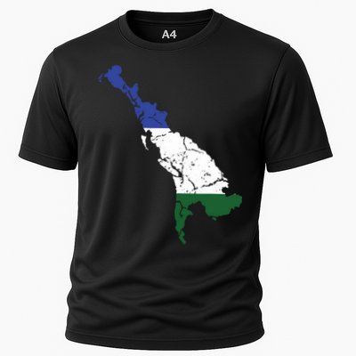 Cascadia Bioregion Map Flag Independence Distressed Performance Shirt
