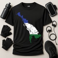 Cascadia Bioregion Map Flag Independence Distressed Performance Shirt