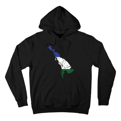 Cascadia Bioregion Map Flag Independence Distressed Hoodie