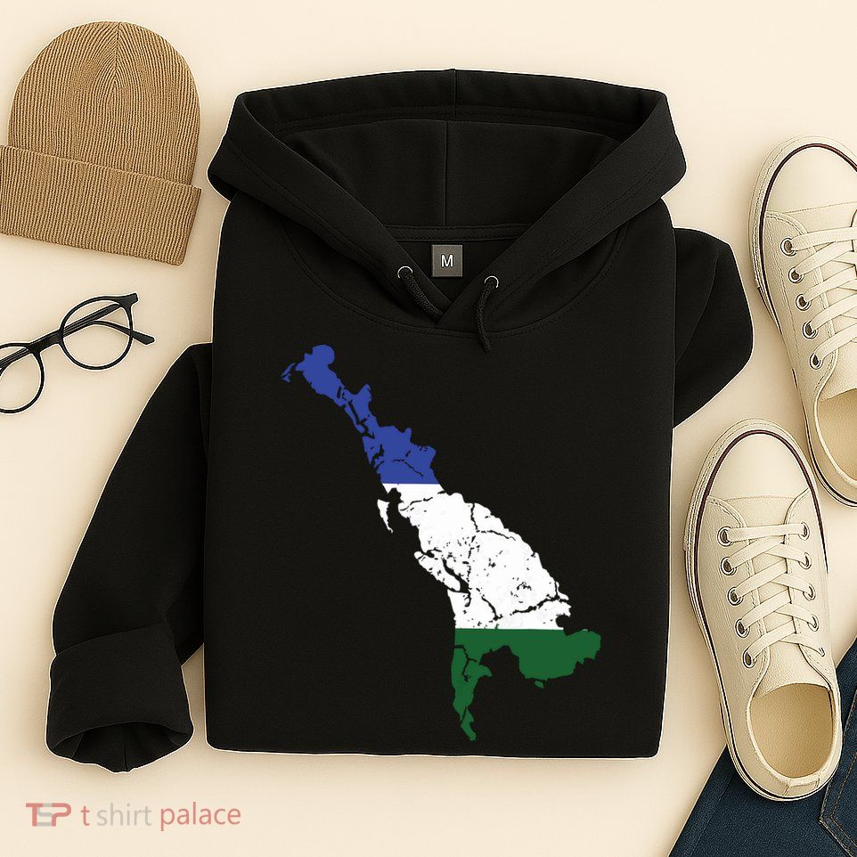 Cascadia Bioregion Map Flag Independence Distressed Hoodie