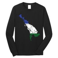 Cascadia Bioregion Map Flag Independence Distressed Long Sleeve Shirt