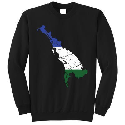 Cascadia Bioregion Map Flag Independence Distressed Sweatshirt