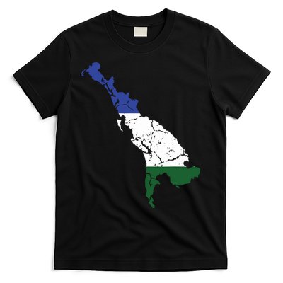 Cascadia Bioregion Map Flag Independence Distressed T-Shirt