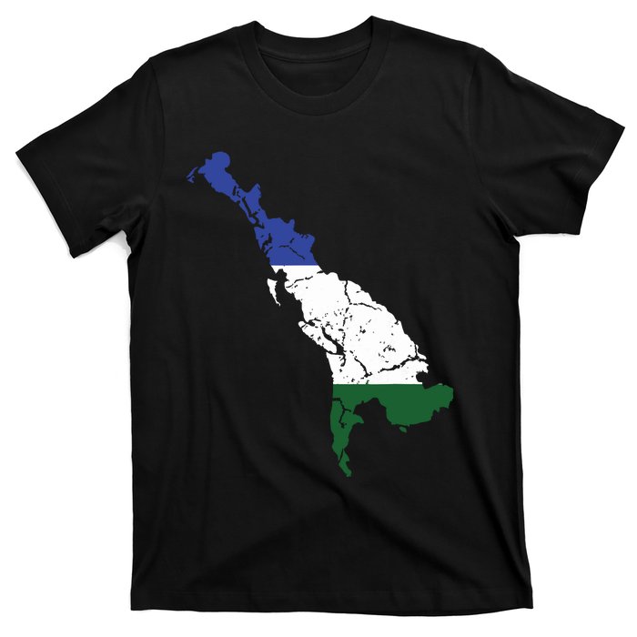 Cascadia Bioregion Map Flag Independence Distressed T-Shirt