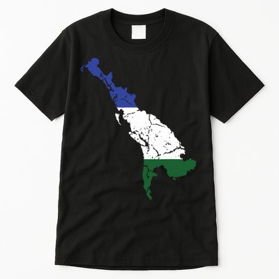 Cascadia Bioregion Map Flag Independence Distressed Tall T-Shirt