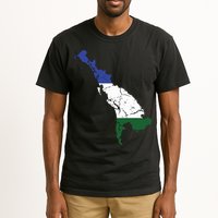 Cascadia Bioregion Map Flag Independence Distressed Tall T-Shirt