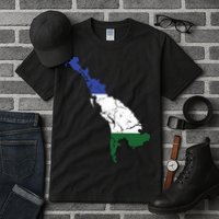 Cascadia Bioregion Map Flag Independence Distressed Tall T-Shirt