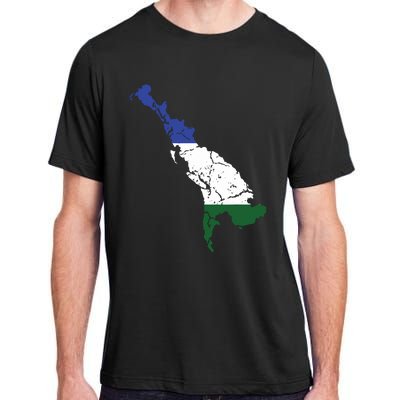 Cascadia Bioregion Map Flag Independence Distressed Adult ChromaSoft Performance T-Shirt