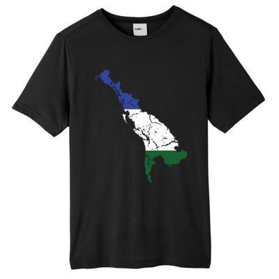 Cascadia Bioregion Map Flag Independence Distressed Tall Fusion ChromaSoft Performance T-Shirt