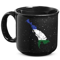 Cascadia Bioregion Map Flag Independence Distressed 15oz Campfire Ceramic Mug