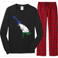 Cascadia Bioregion Map Flag Independence Distressed Long Sleeve Pajama Set