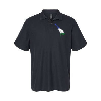 Cascadia Bioregion Map Flag Independence Distressed Polo