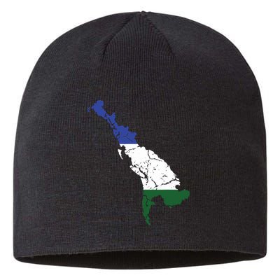 Cascadia Bioregion Map Flag Independence Distressed Sustainable Beanie