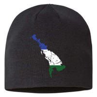 Cascadia Bioregion Map Flag Independence Distressed Sustainable Beanie